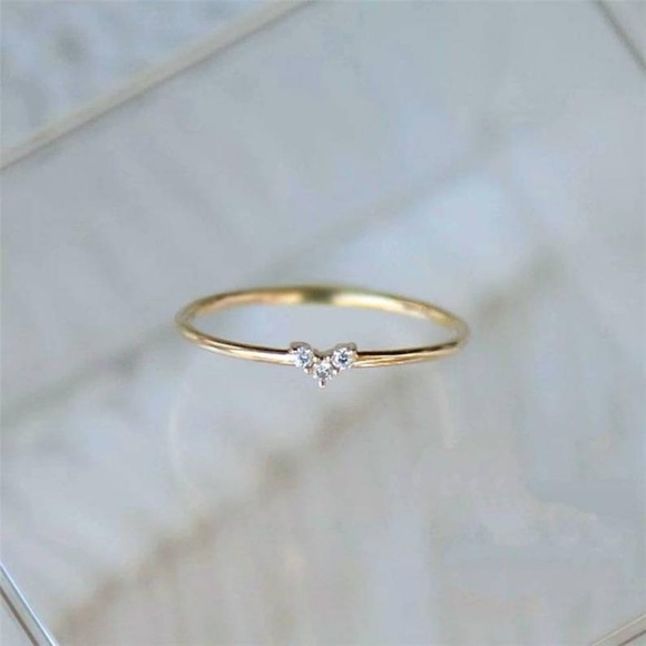 CZ Heart Ring - Picture 3 of 4